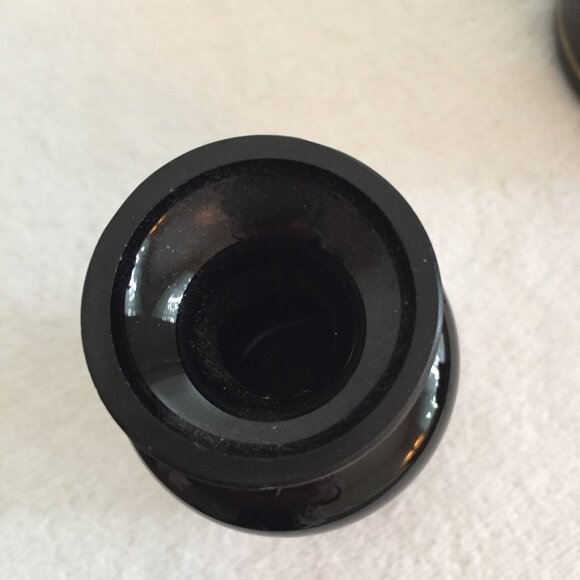 PV France Portieux Vallerysthal French Black Glass Vanity Set 2 Perfume Bottles - Picture 12 of 16